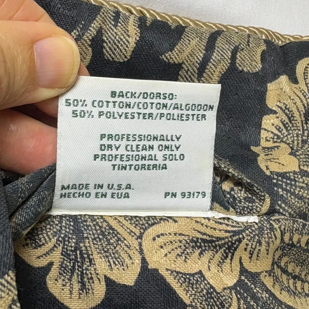 2 VTG Croscill Damask Jacquard STD. Pillow SHAMS 25 X 20 Rope detail Flanged USA